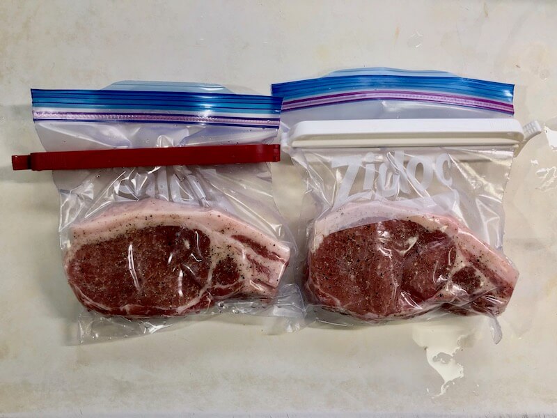 低温調理で豚ロースステーキの作り方13