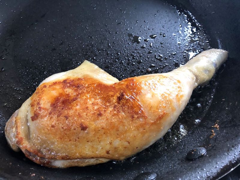 低温調理鶏もも肉のコンフィの作り方10