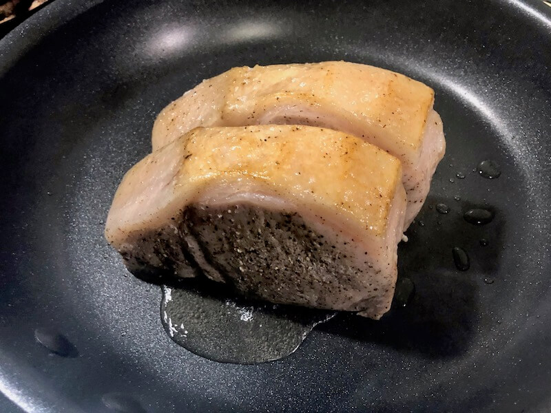 低温調理で豚ロースステーキの作り方