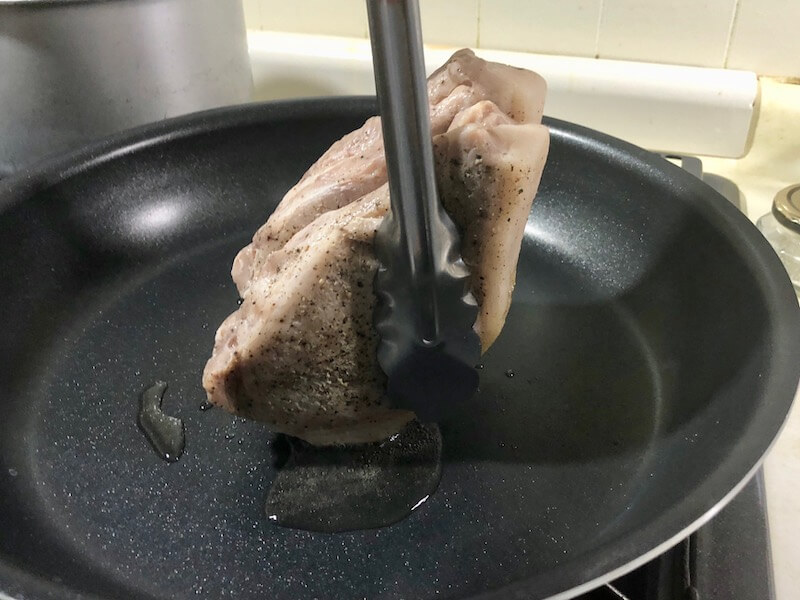 低温調理で豚ロースステーキの作り方22