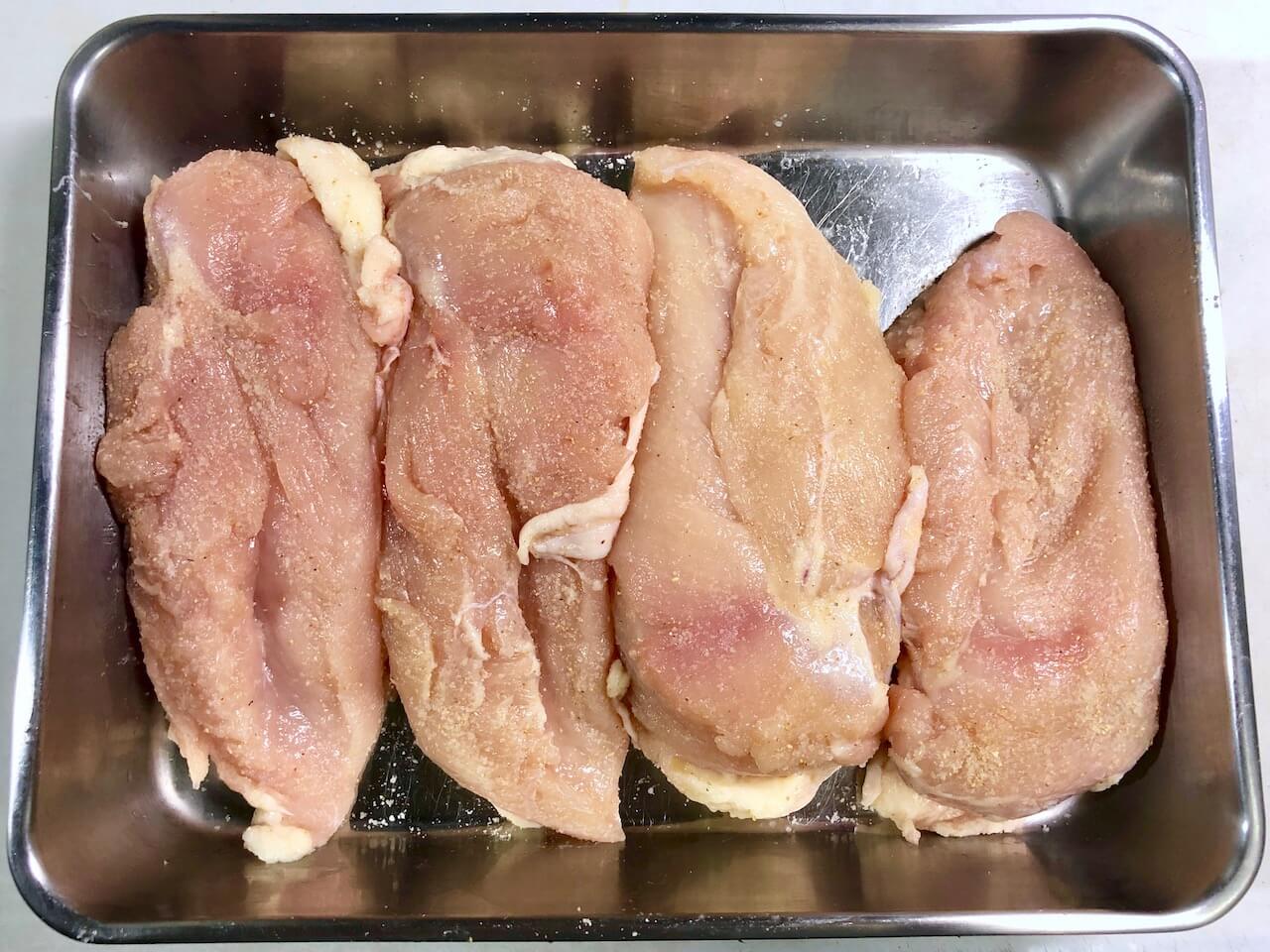 低温調理で鶏胸肉のステーキの作り方6